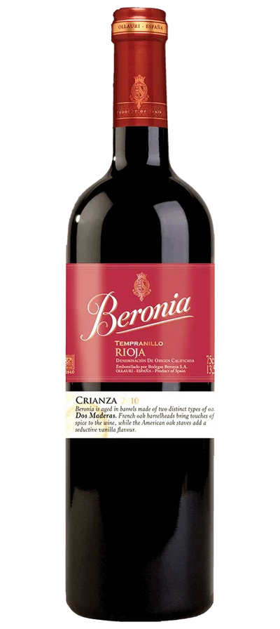 Vino Tinto Español Beronia dos Madera Crianza DOC Rioja Tempranillo - Wine.com.mx